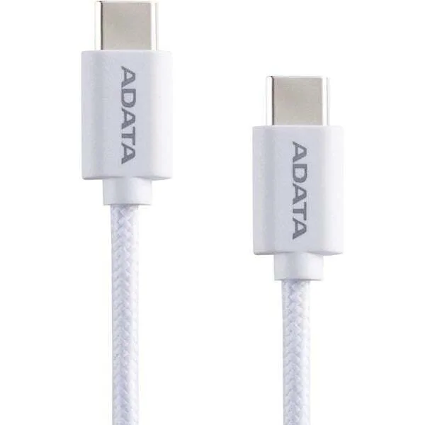 20250602110448_1bee00c3 Adata USB 2.0 Cable USB-C male - USB-C 100W Λευκό 1m CACC-100PN-WH - Image 1