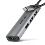 Axagon USB-C Docking Station με HDMI 4K Γκρι (HMC-H3A)