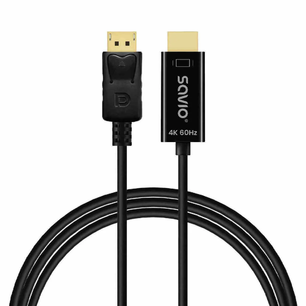 Savio Cable DisplayPort male - HDMI male 1.5m Μαύρο - Image 1