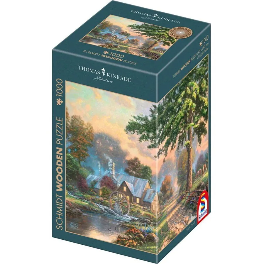 20250613131846_schmidt_spiele_wooden_puzzle_thomas_kinkade_studios_at_old_mill_stream_1000_pieces Schmidt Spiele Wooden Puzzle Thomas Kinkade Studios At Old Mill Stream 1000 Pieces - Image 1