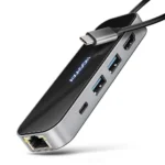 Axagon USB-C Docking Station με HDMI 4K PD Ethernet Μαύρο (HMC-6GLN)