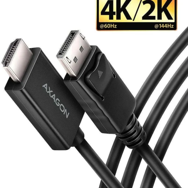 Axagon Cable DisplayPort male - HDMI male 1.8m Μαύρο