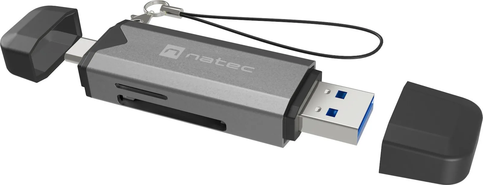 20250708120608_natec_card_reader_usb_3_1_type_c_gia_sd_gri Natec Card Reader USB 3.1 Type-C για SD Γκρι - Image 1
