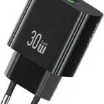 Usams Φορτιστής Χωρίς Καλώδιο GaN με Θύρα USB-A και Θύρα USB-C 30W Power Delivery Μαύρος (CC316 T65)