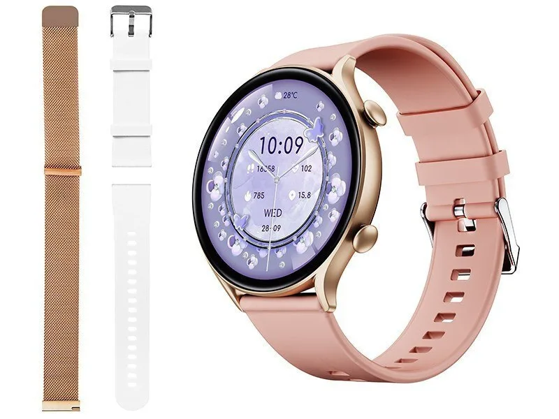 20250709133611_blow_x19_47mm_smartwatch_me_palmografo_roz Blow X19 47mm Smartwatch με Παλμογράφο (Ροζ) - Image 1