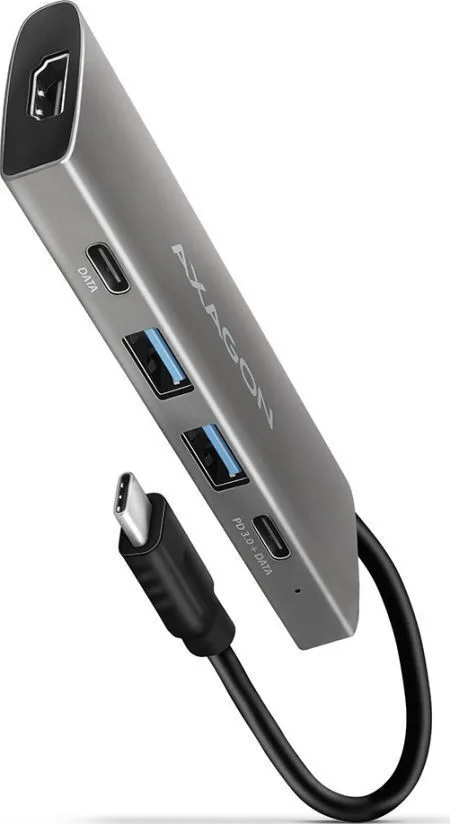 20250709141448_axagon_usb_c_docking_station_me_hdmi_4k_pd_gri_hmc_5g21 Axagon USB-C Docking Station με HDMI 4K PD Γκρι (HMC-5G21) - Image 1