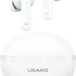 Usams E02 In-ear Bluetooth Handsfree Ακουστικά με Θήκη Φόρτισης Λευκά