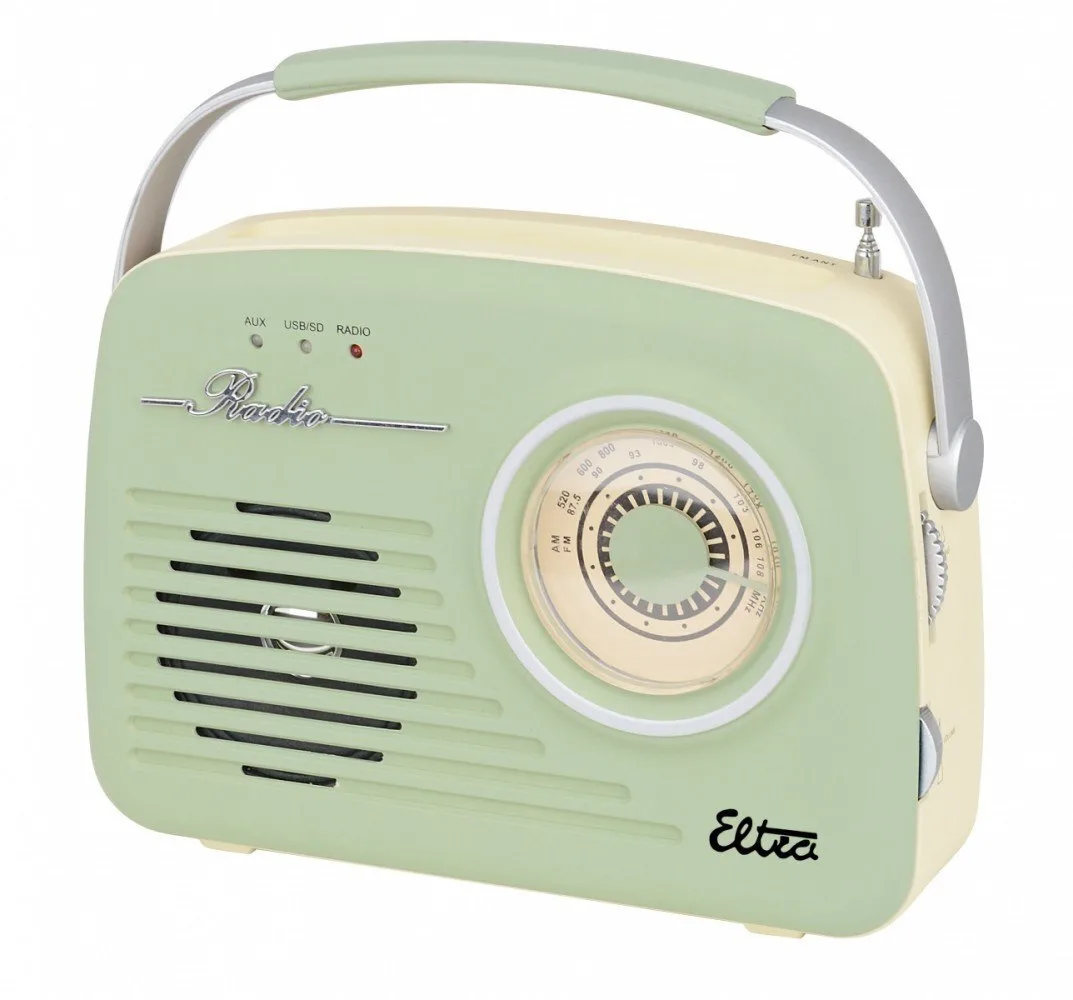 Eltra Luiza Retro Sp-11 Retro Φορητό Ραδιόφωνο Μπαταρίας με USB Πράσινο - Image 1