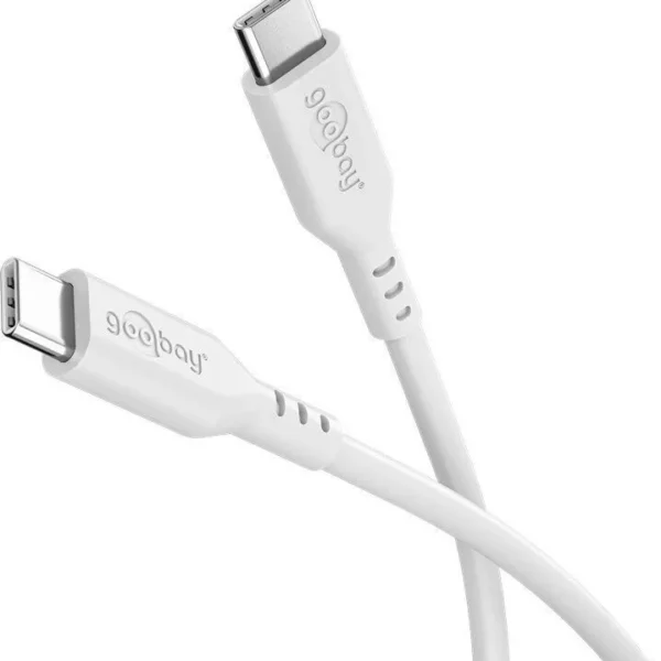 Goobay USB 2.0 Cable USB-C male - USB-C 60W Λευκό 1.5m 77743