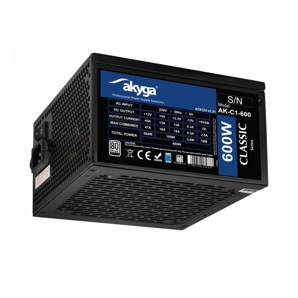20250715153547_akyga_ak_c1_600_atx_pro_series_600w_mayro_trofodotiko_ypologisti_full_wired Akyga AK-C1-600 ATX PRO SERIES 600W Μαύρο Τροφοδοτικό Υπολογιστή Full Wired - Image 1