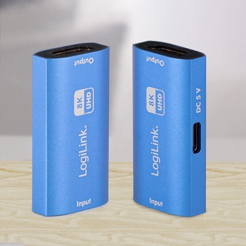 20250715153708_logilink_epanaliptis_hdmi_8k_60hz_hdcp2_3_alu_mple Logilink Επαναλήπτης Hdmi 8k/60hz Hdcp2.3 Alu Μπλε - Image 1