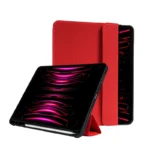 Crong Flexfolio Ipad Pro 11" 2022-2021 Ipad Air 11” M2 2024 Ipad Air 10.9” 5th-4th Gen Case Apple Pencil Function Red