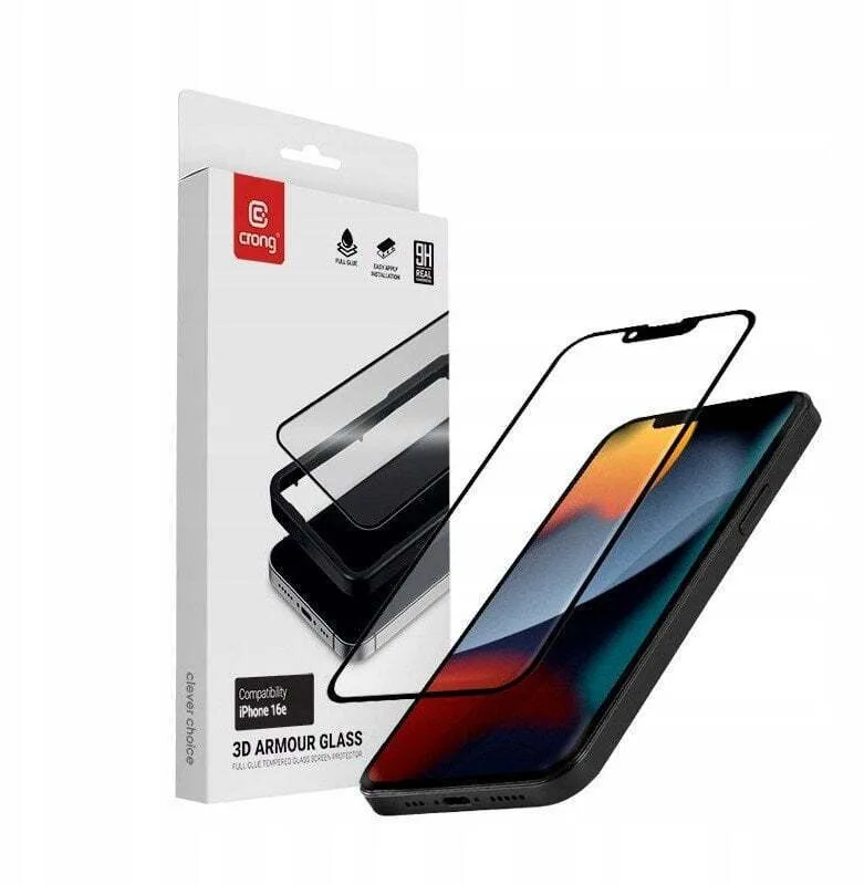 20250905140520_crong_2_5d_0_33mm_tempered_glass_mayro_iphone_16e_14_13_13_pro Crong 2.5D 0.33mm Tempered Glass Μαύρο (iPhone 17e / 16e / 14 / 13 / 13 Pro) - Image 1