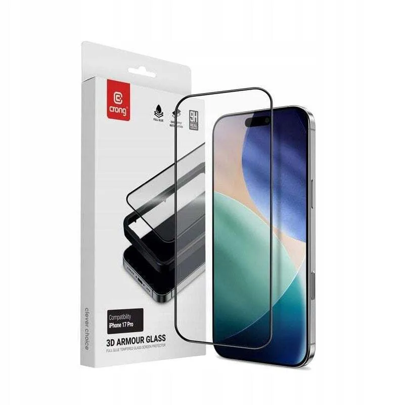 20250908122034_crong_2_5d_0_33mm_tempered_glass_mayro_iphone_17_pro Crong 2.5D 0.33mm Tempered Glass Μαύρο (iPhone 17 / 17 Pro / 16 Pro) - Image 1