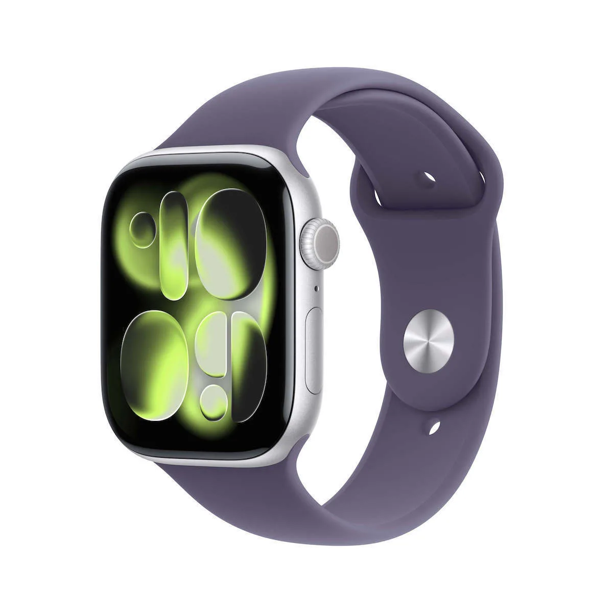 20250910143446_apple_watch_series_11_cellular_aluminium_42mm_adiavrocho_me_esim_kai_palmografo_silver_aluminium_case_with_purple_fog_sport_band_m_l Apple Watch Series 11 Cellular Aluminium 42mm Αδιάβροχο με eSIM και Παλμογράφο (Silver Aluminium Case with Purple Fog Sport Band - M/L) - Image 1