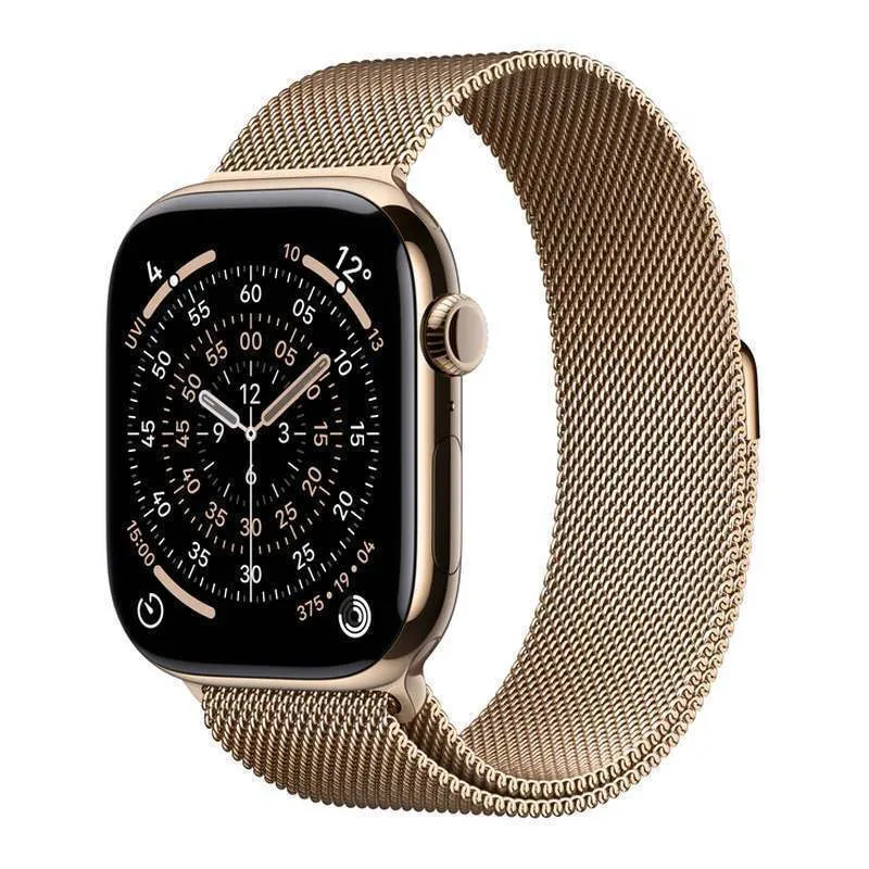 20250910145229_apple_watch_series_11_cellular_titanium_42mm_adiavrocho_me_esim_kai_palmografo_gold_titanium_case_with_gold_milanese_loop_proparagelia Apple Watch Series 11 Cellular Titanium 42mm Αδιάβροχο με eSIM και Παλμογράφο (Gold Titanium Case with Gold Milanese Loop) - Image 1