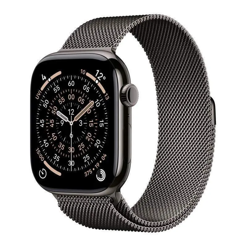 20250910145827_apple_watch_series_11_cellular_titanium_46mm_adiavrocho_me_esim_kai_palmografo_slate_titanium_case_with_slate_milanese_loop_s_m_proparagelia Apple Watch Series 11 Cellular Titanium 46mm Αδιάβροχο με eSIM και Παλμογράφο (Slate Titanium Case with Slate Milanese Loop - S/M) - Image 1