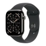 Apple Watch Series 11 Cellular Titanium 46mm Αδιάβροχο με eSIM και Παλμογράφο (Slate Titanium Case with Black Sport Band - M/L)
