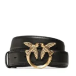 Pinko Love Berry H3 Δερμάτινη Γυναικεία Ζώνη Μαύρη 100125A0F1Z99Q