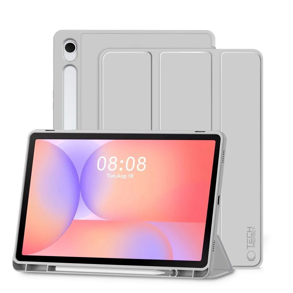 20250925121138_tech_protect_flip_cover_gri_galaxy_tab_s9_s9_fe_s10_fe_s10_lite Tech-Protect Flip Cover Γκρι (Galaxy Tab S9, S9 FE, S10 FE, S10 Lite) - Image 1