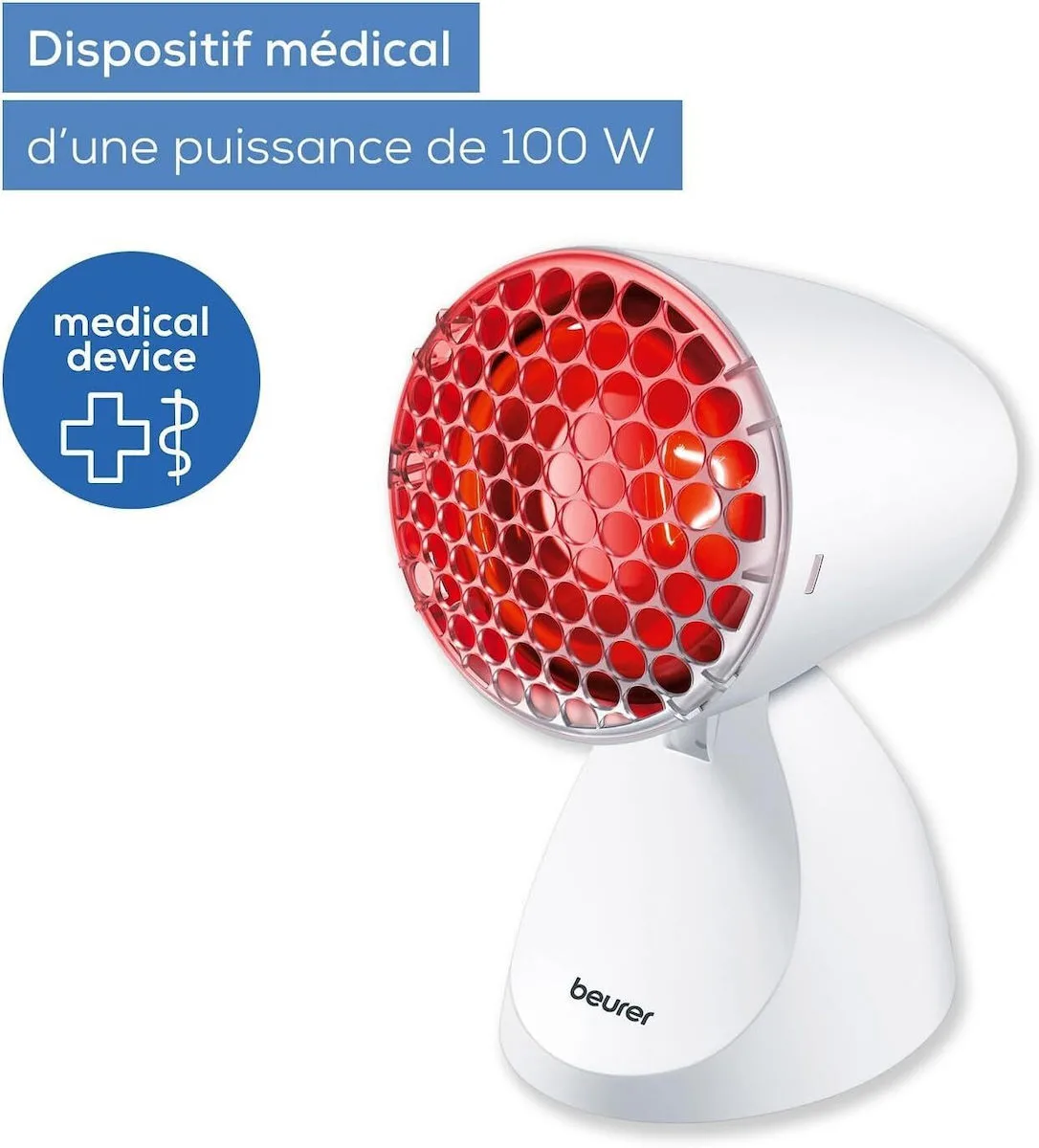 20251003101317_beurer_il_11_lampa_yperythron_leyko_prostateytiki_schara Beurer Il 11 Λάμπα Υπερύθρων Λευκό Προστατευτική Σχάρα - Image 1