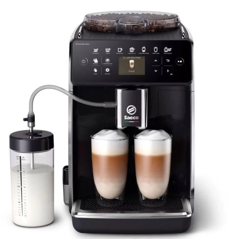 Saeco GranAroma Αυτόματη Μηχανή Espresso 1500W Πίεσης 15bar για Cappuccino με Μύλο Άλεσης Μαύρη - Image 1