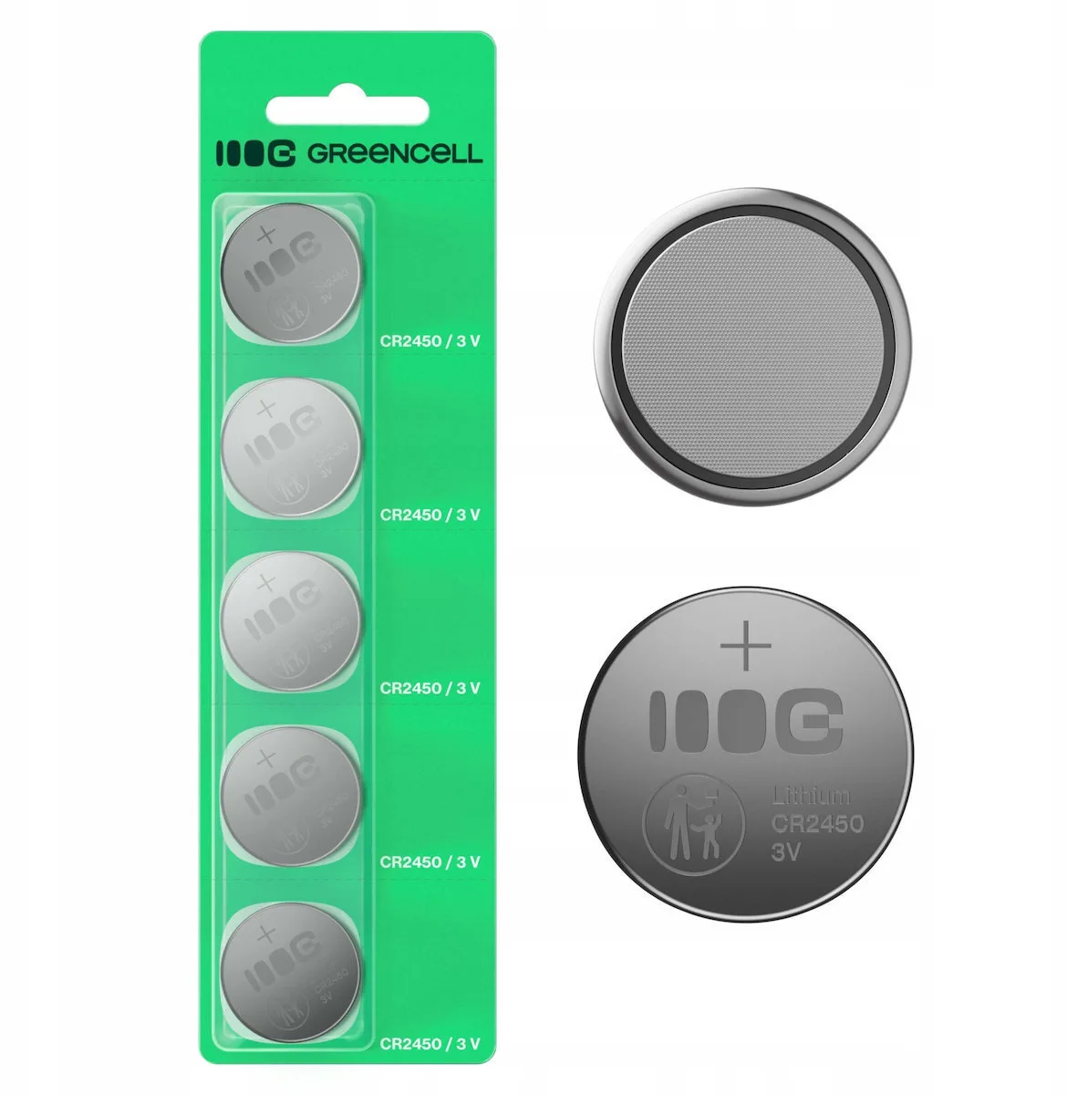 20251010151109_green_cell_mpataria_lithiou_rologion_cr2450 Green Cell Μπαταρία Λιθίου Ρολογιών CR2450 - Image 1