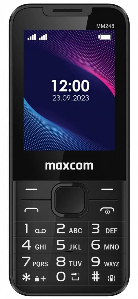 20251013110635_maxcom_mm248_dual_sim_kinito_me_koumpia_mayro MaxCom MM248 Dual SIM Κινητό με Κουμπιά Μαύρο - Image 1