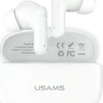 Usams E05 In-ear Bluetooth Handsfree Ακουστικά με Θήκη Φόρτισης Λευκά