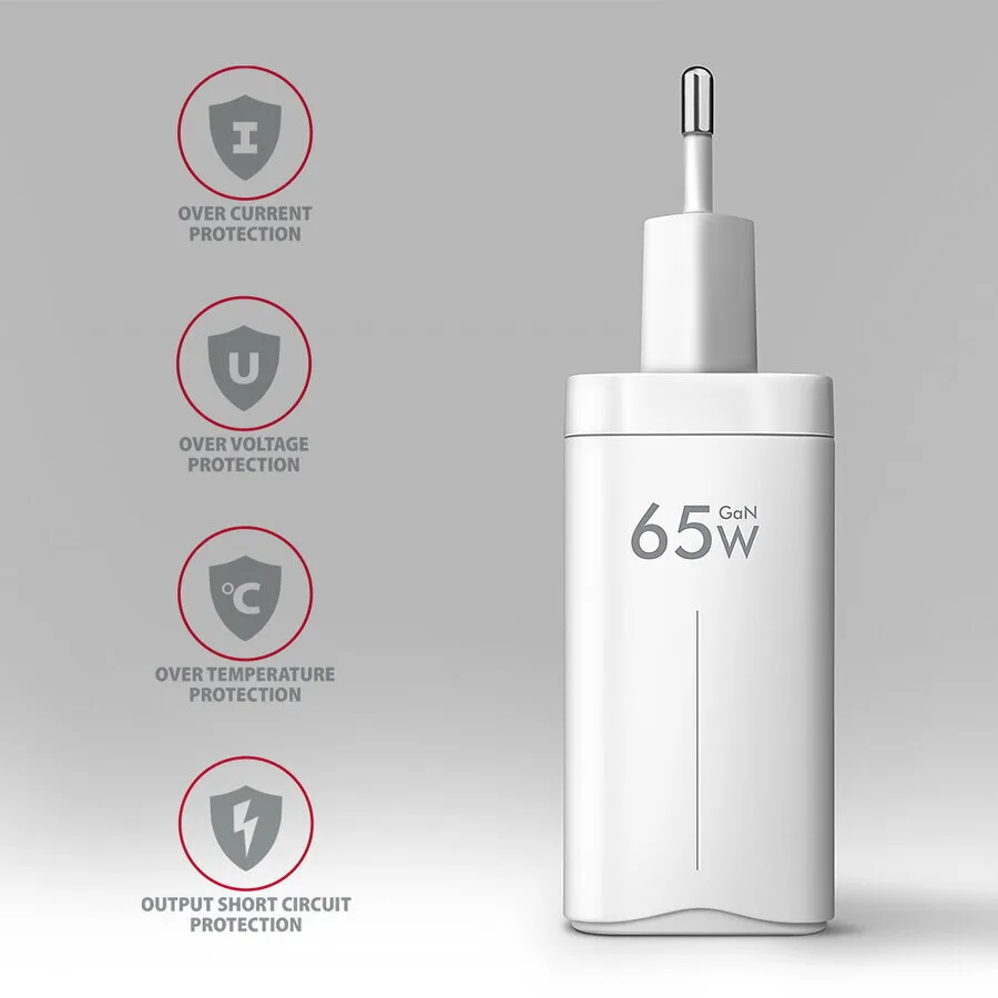 20251021114839_axagon_fortistis_choris_kalodio_gan_kai_kalodio_usb_c_65w_leykos_acu_dpq65w Axagon Φορτιστής Χωρίς Καλώδιο GaN 65W Power Delivery / Quick Charge 3.0 Λευκός (ACU-DPQ65W) - Image 1