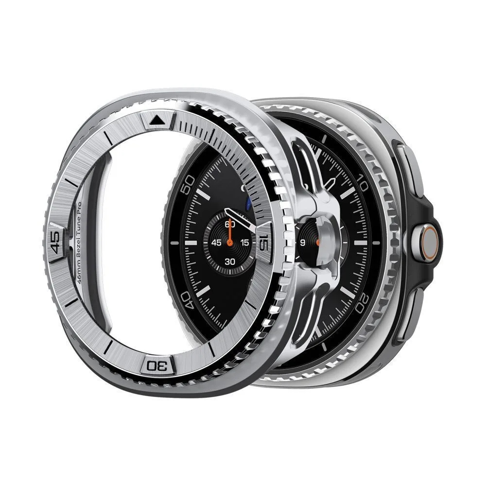Spigen Tune Pro Προστατευτικό Bezel σε Ασημί χρώμα για Samsung Galaxy Watch 8 Classic 46mm - Image 1