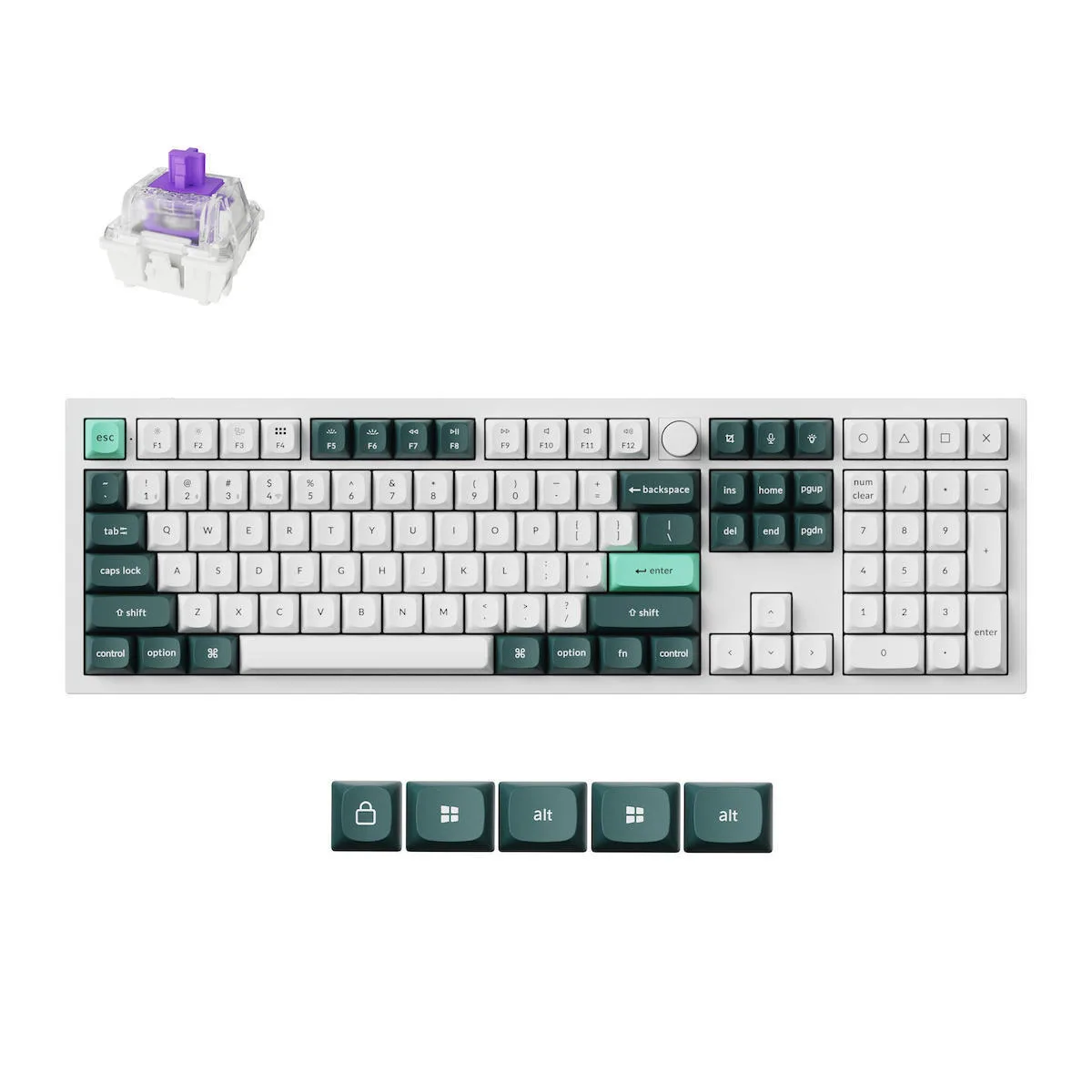 20251105155708_keychron_q6_he_qmk_asyrmato_gaming_pliktrologio_me_magnetic_diakoptes_kai_rgb_fotismo_agliko_us_shell_white Keychron Q6 HE QMK Q6H-P1 Ασύρματο Ηall Effect Gaming Πληκτρολόγιο με Magnetic διακόπτες και RGB φωτισμό (Αγγλικό US) Shell White - Image 1
