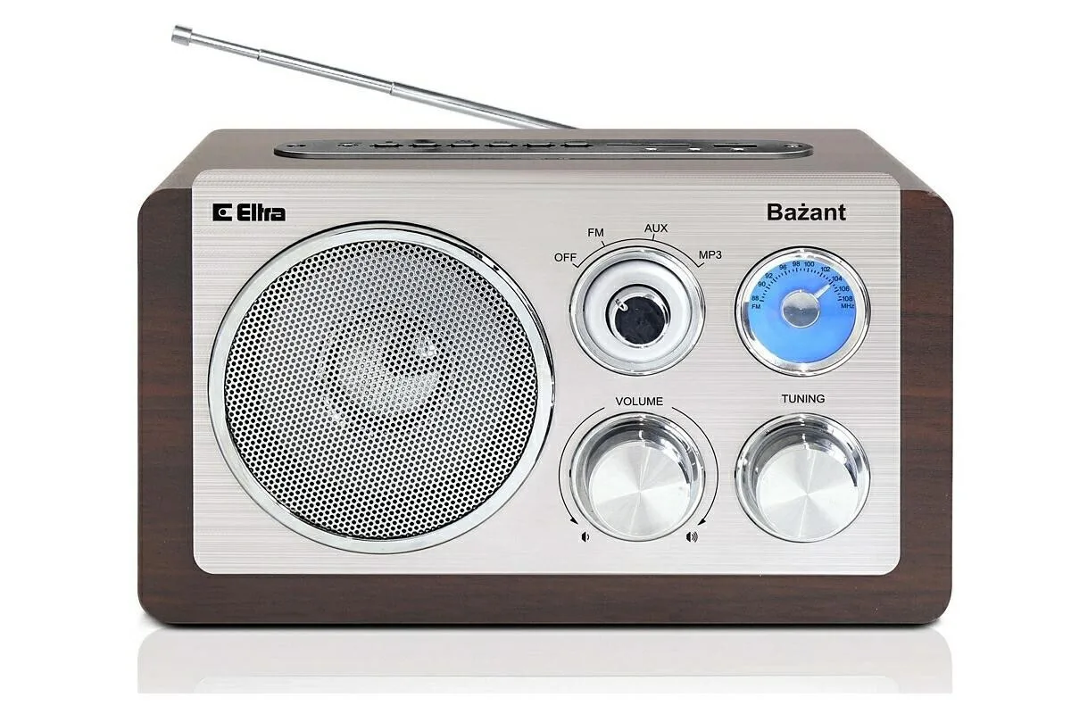 20251110110640_eltra_bazant_epitrapezio_radiofono_reymatos_me_usb_kafe Eltra Bazant Επιτραπέζιο Ραδιόφωνο Ρεύματος με USB Καφέ - Image 1