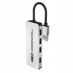 Green Cell Hub 4 Θυρών με σύνδεση USB-A Ασημί