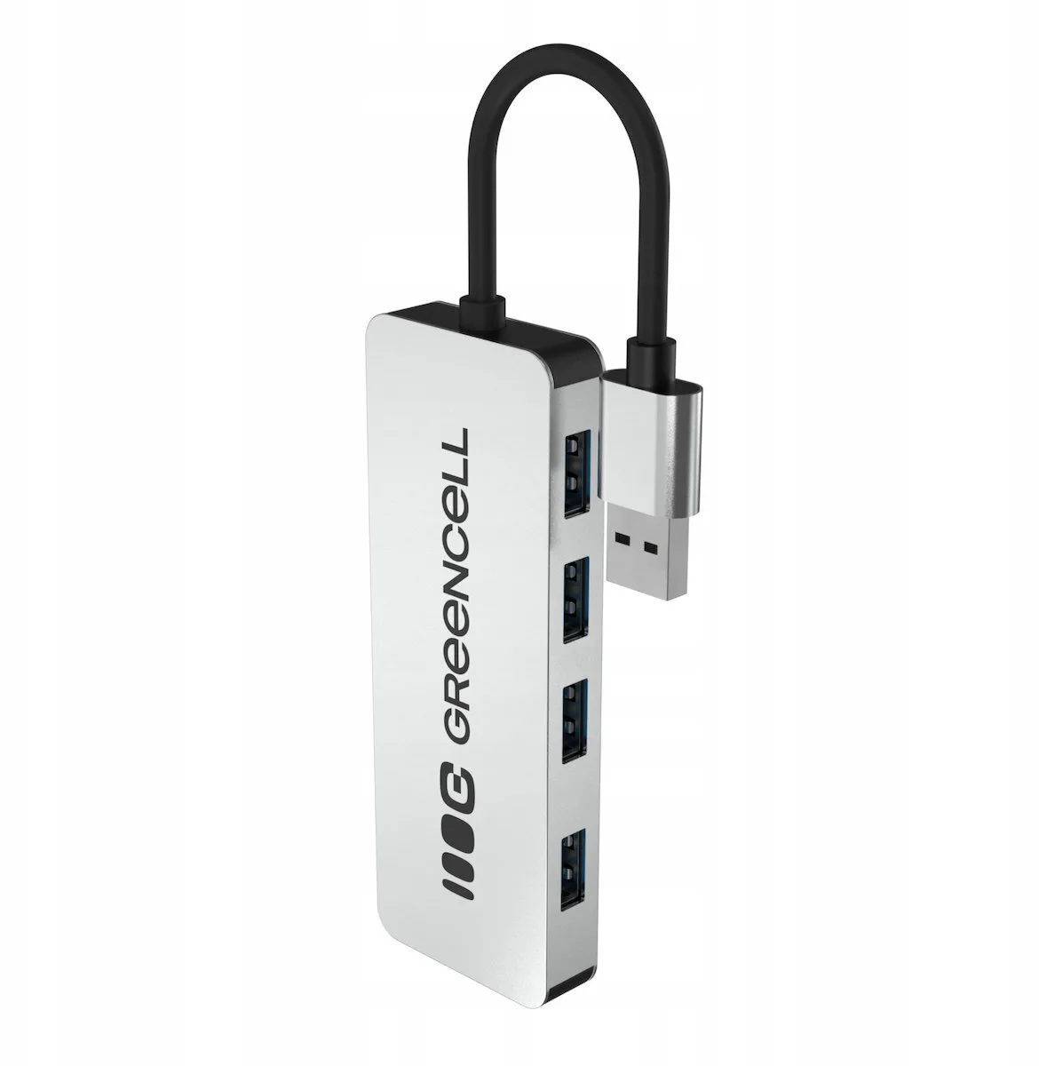 Green Cell Hub 4 Θυρών με σύνδεση USB-A Ασημί - Image 1