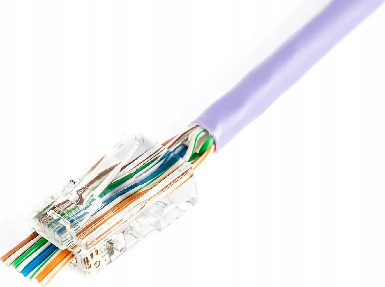 Βύσμα Rj45 8p8c Διέλευσης Digitus Κατηγορίας 5e Χωρίς Θωράκιση Awg 26-24 Συσκευασία 100 Τεμ - Image 1
