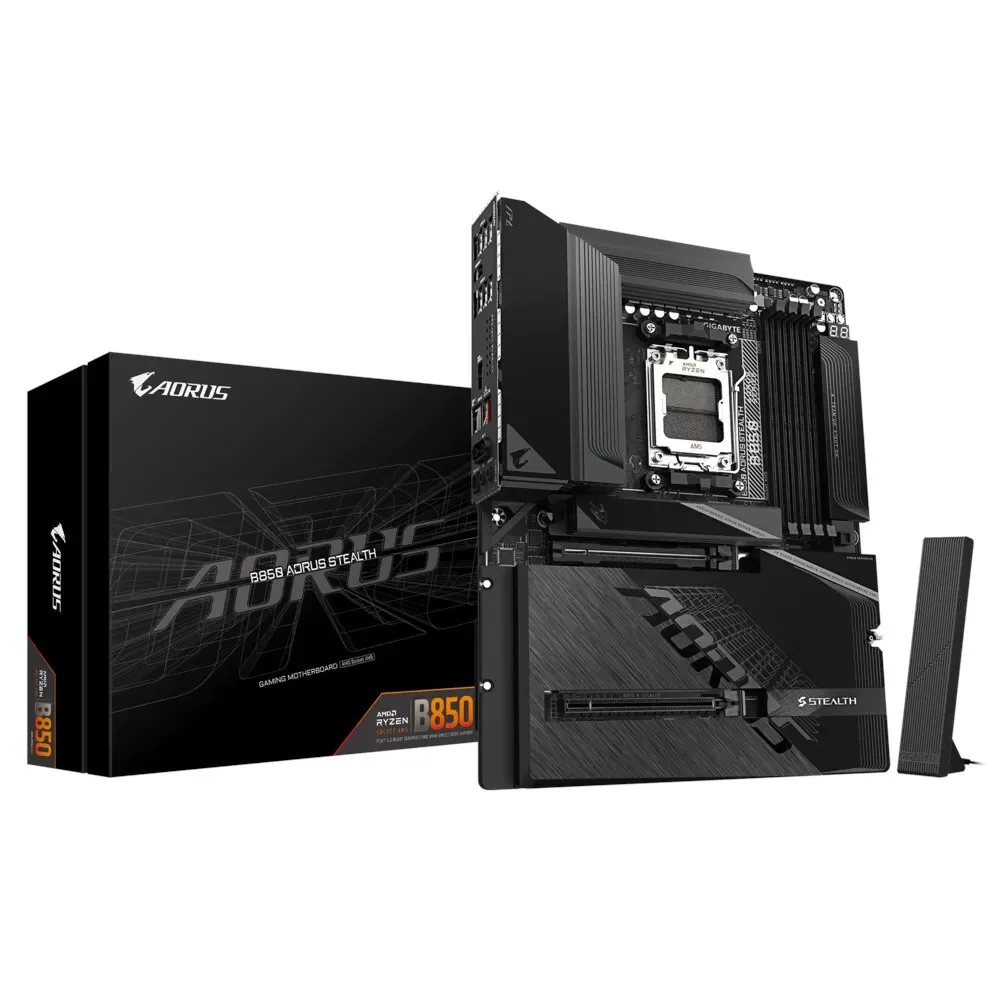 20251211134803_gigabyte_b850_aorus_stealth_wi_fi_motherboard_atx_me_amd_am5_socket Gigabyte B850 Aorus Stealth Wi-Fi Motherboard ATX με AMD AM5 Socket - Image 1
