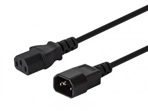 20251212145908_savio_power_cable_schuko_iec_c14_cable_1_2m_mayro_cl_99 Savio power cable Schuko - IEC C14 Cable 1.2m Μαύρο CL-99 - Image 1