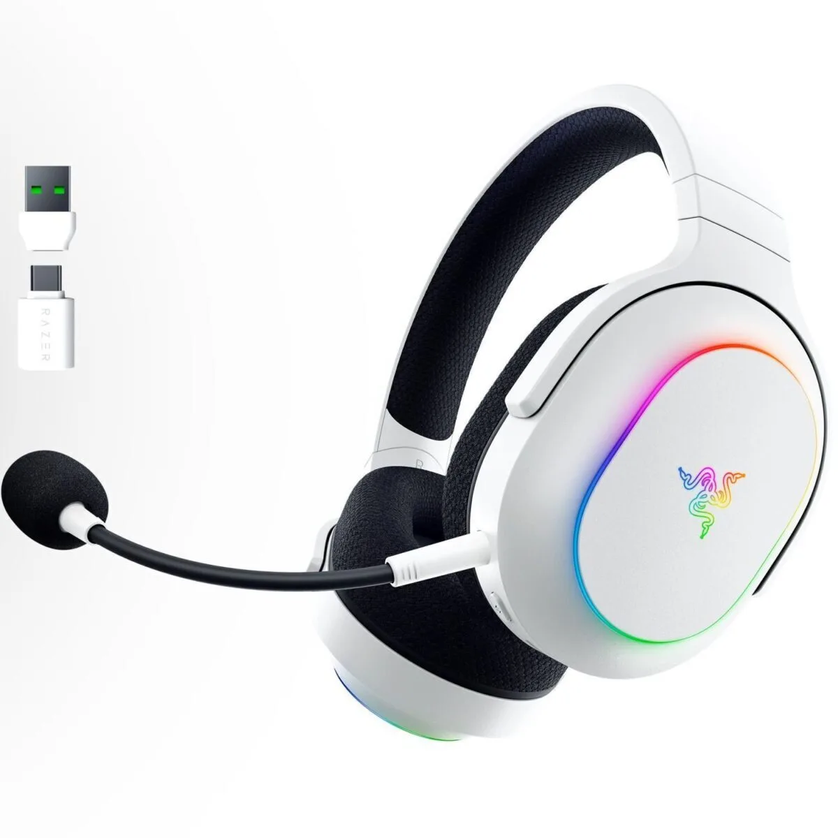 Razer Barracuda X Chroma Ασύρματο Over Ear Gaming Headset με σύνδεση Bluetooth / USB Λευκό - Image 1