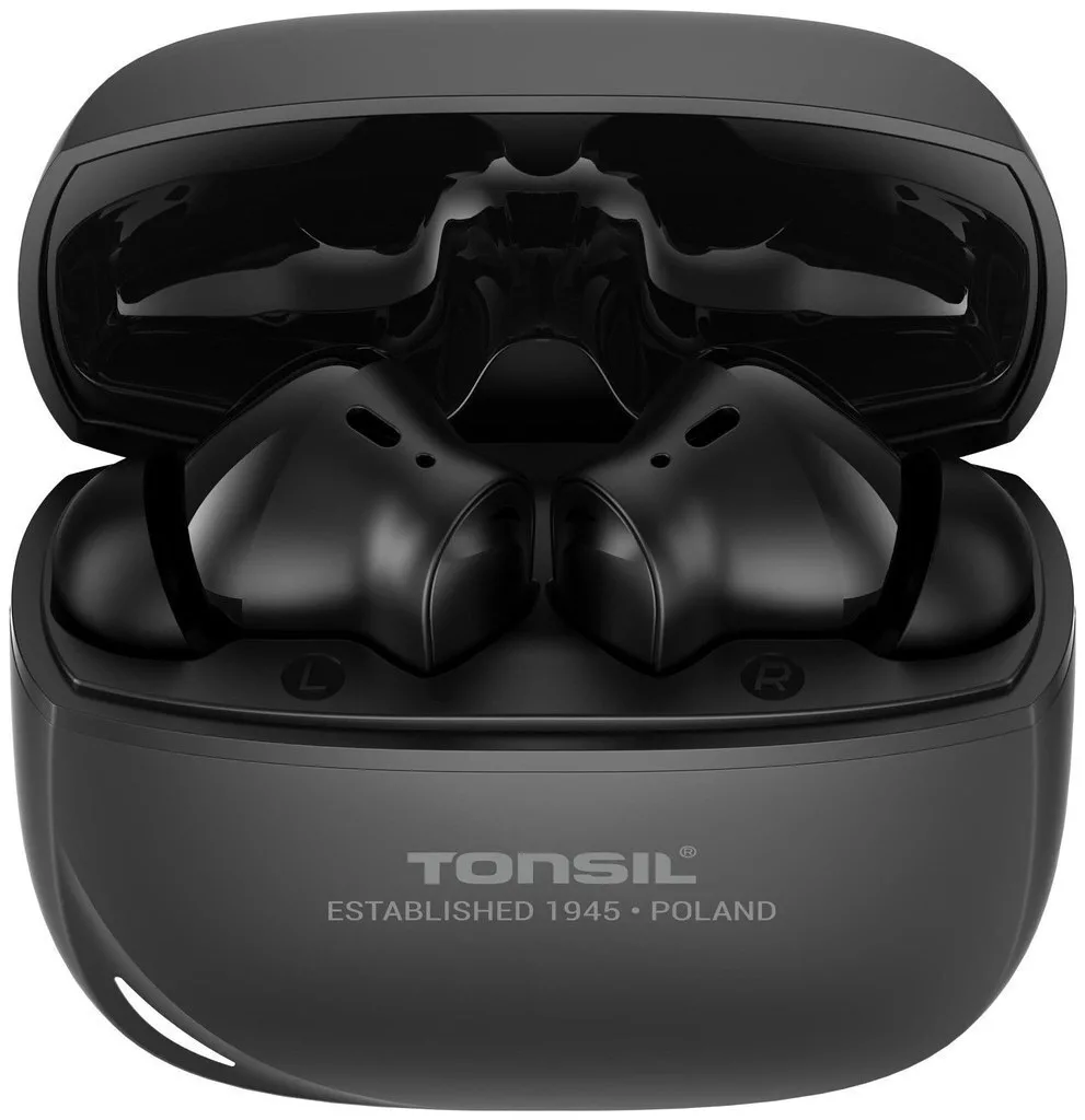 20260107141528_tonsil_tw50bt_in_ear_bluetooth_handsfree_akoustika_me_antochi_ston_idrota_kai_thiki_fortisis_mayra Tonsil TW50BT In-ear Bluetooth Handsfree Ακουστικά με Αντοχή στον Ιδρώτα και Θήκη Φόρτισης Μαύρα - Image 1