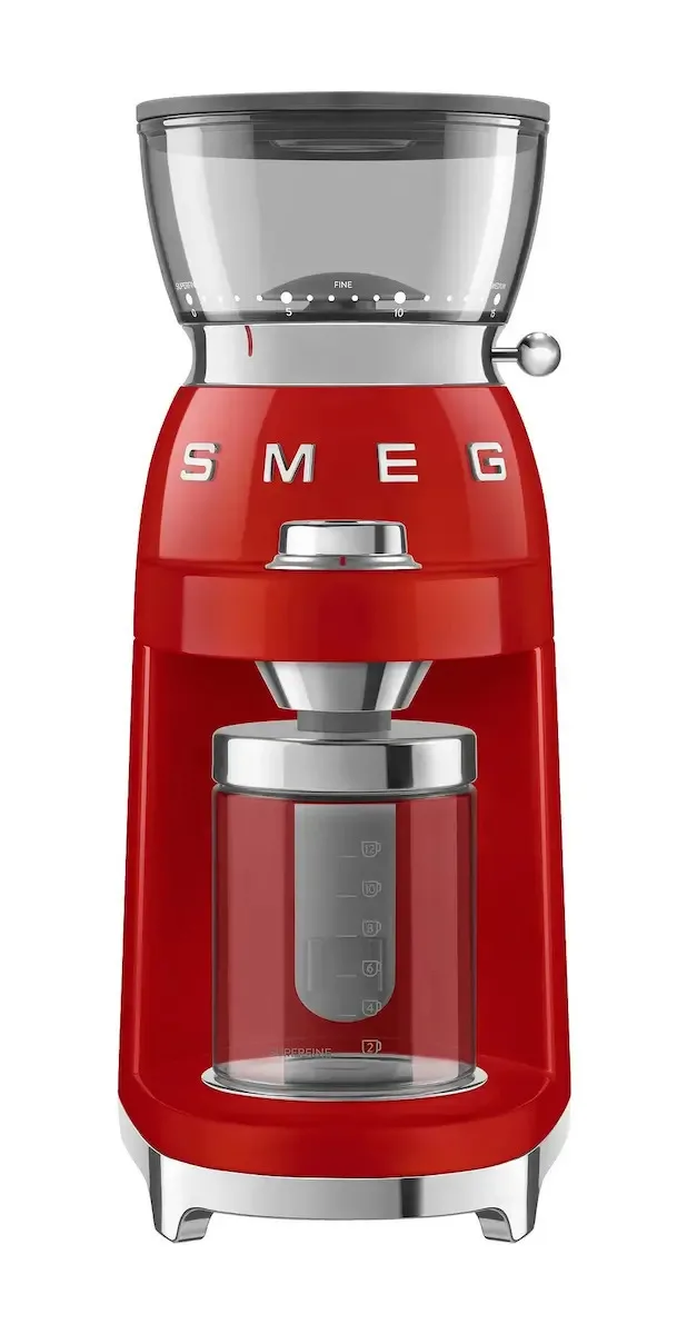 Smeg CGF03RDEU Ηλεκτρικός Μύλος Καφέ 150W με Χωρητικότητα 240gr Κόκκινος - Image 1