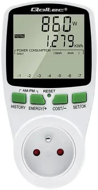 20260218135624_qoltec_metritis_katanalosis_reymatos_gia_megisti_ischy_eos_3_68kw_50627 Qoltec Μετρητής Κατανάλωσης Ρεύματος για Μέγιστη Ισχύ έως 3.68kW 50627 - Image 1