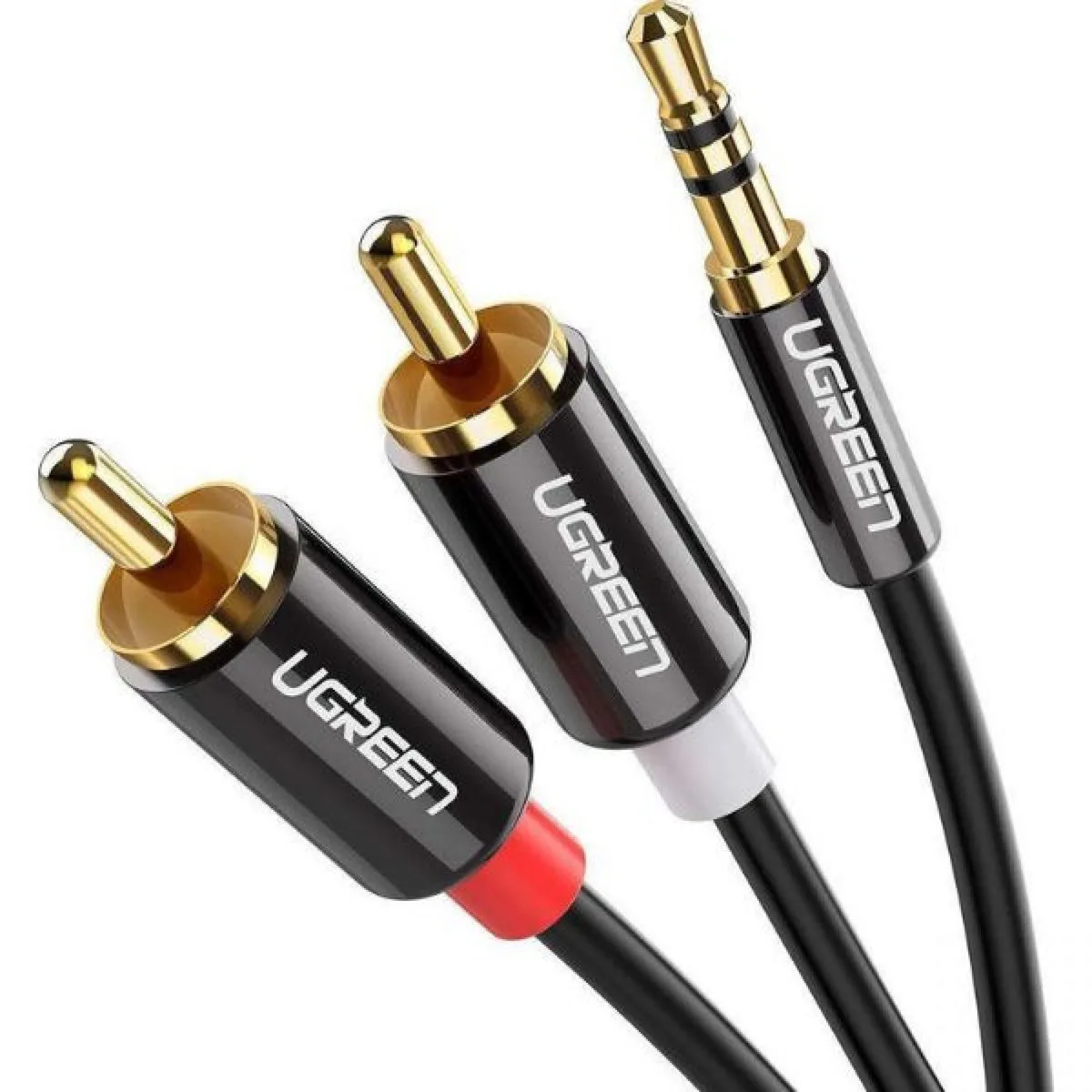 Ugreen Καλώδιο 3.5mm male - RCA male Μαύρο 2m (10584) - Image 1