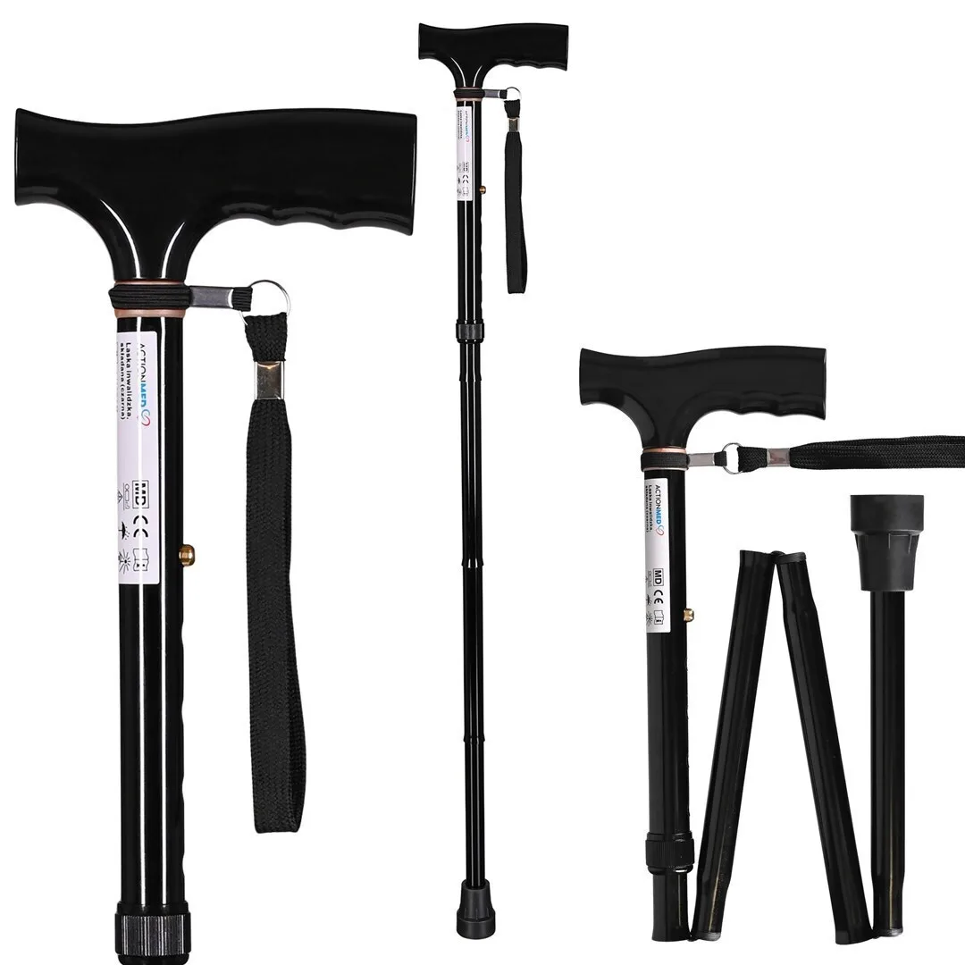 20260226125831_mpastouni_peripatou_folding_walking_stick_actionmed_black Μπαστούνι Περιπάτου Folding Walking Stick Actionmed Black - Image 1