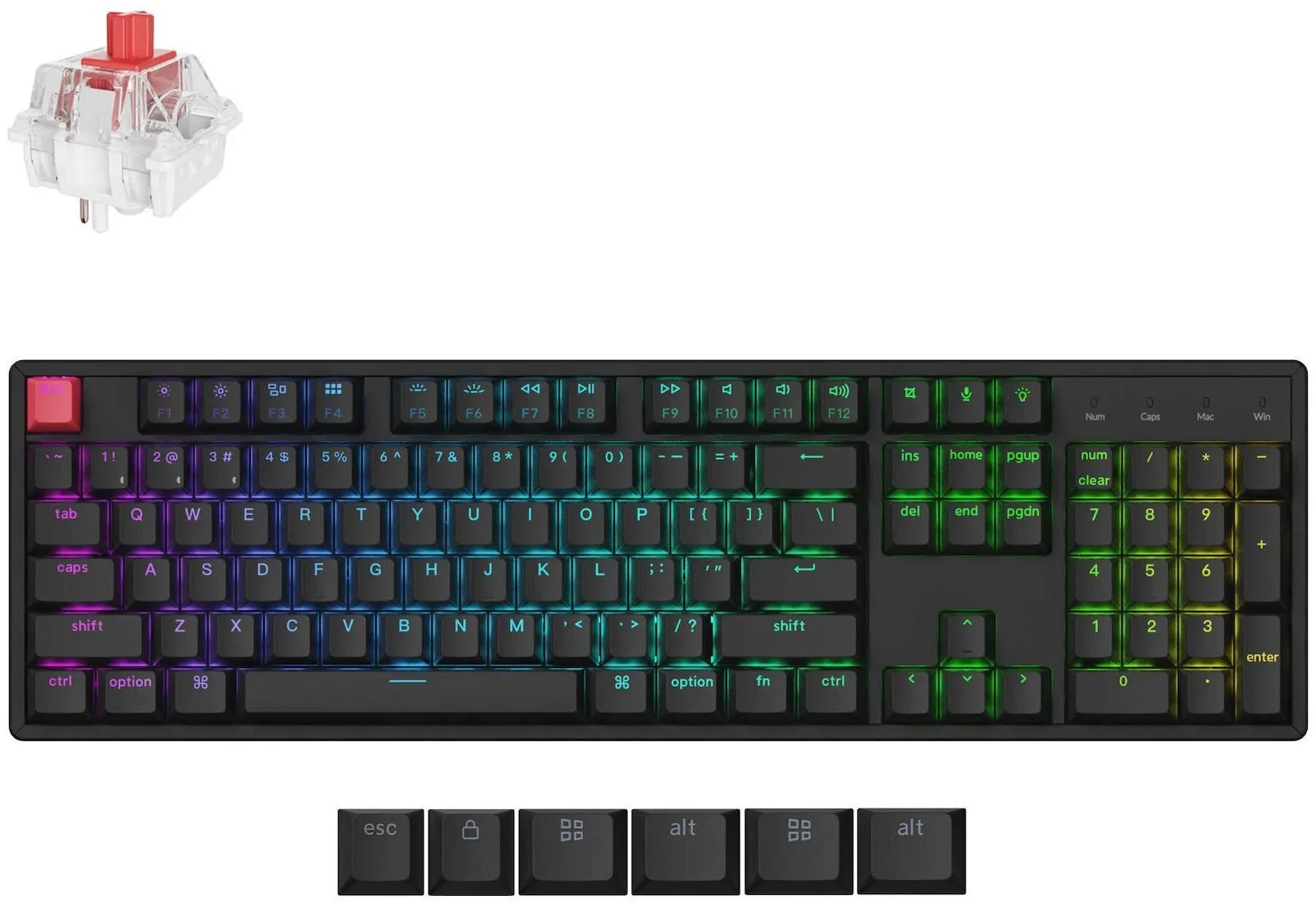 20260310104203_keychron_k10_v2_k10x_j1_asyrmato_gaming_michaniko_pliktrologio_me_rgb_fotismo_agliko_us Keychron K10 V2 K10X-J1 Ασύρματο Gaming Μηχανικό Πληκτρολόγιο με RGB φωτισμό (Αγγλικό US) - Image 1