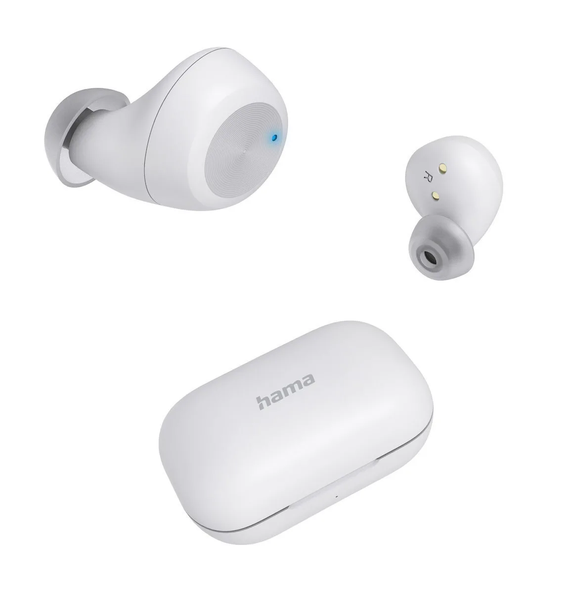 20260310123925_hama_spirit_chop_ii_in_ear_bluetooth_handsfree_akoustika_me_antochi_ston_idrota_kai_thiki_fortisis_leyka HAMA Spirit Chop II In-ear Bluetooth Handsfree Ακουστικά με Αντοχή στον Ιδρώτα και Θήκη Φόρτισης Λευκά - Image 1