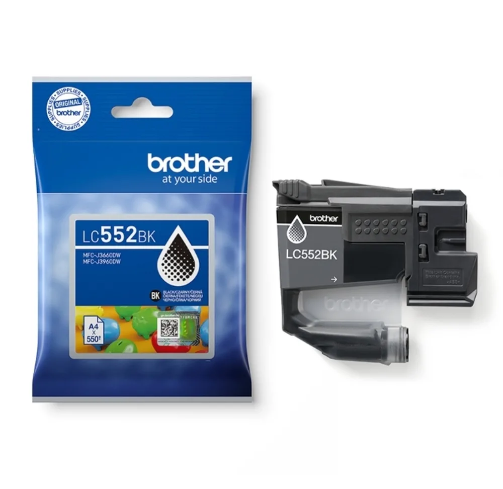 Brother Γνήσιο Μελάνι Εκτυπωτή InkJet Μαύρο (LC-552BK) - Image 1