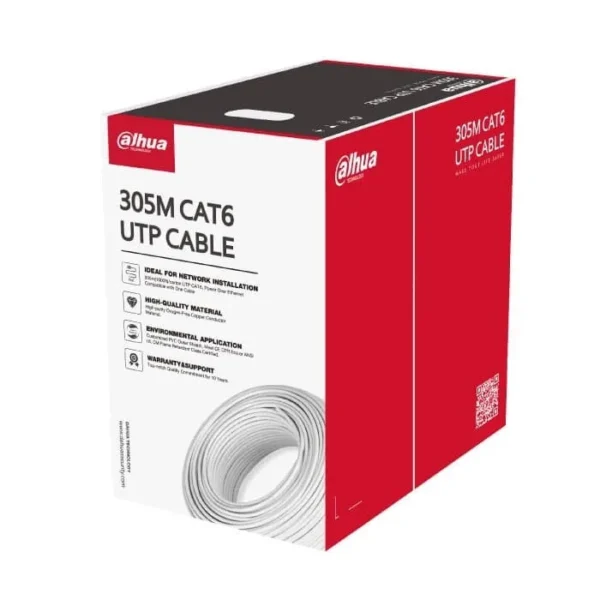 Dahua U/UTP Cat.6 Καλώδιο Δικτύου Ethernet Λευκό 1τμχ PFM920I