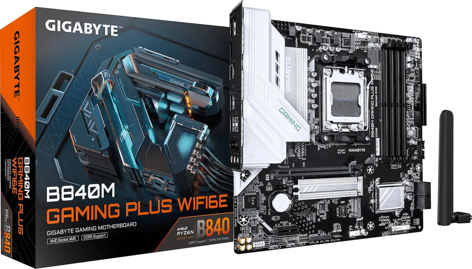 Gigabyte B840M Gaming Plus WIFI6E Motherboard Micro ATX με AMD AM5 Socket - Image 1