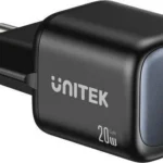 Unitek Φορτιστής Χωρίς Καλώδιο GaN με Θύρα USB-A και Θύρα USB-C 20W Power Delivery / Quick Charge 3.0 Μαύρος (Zeno)